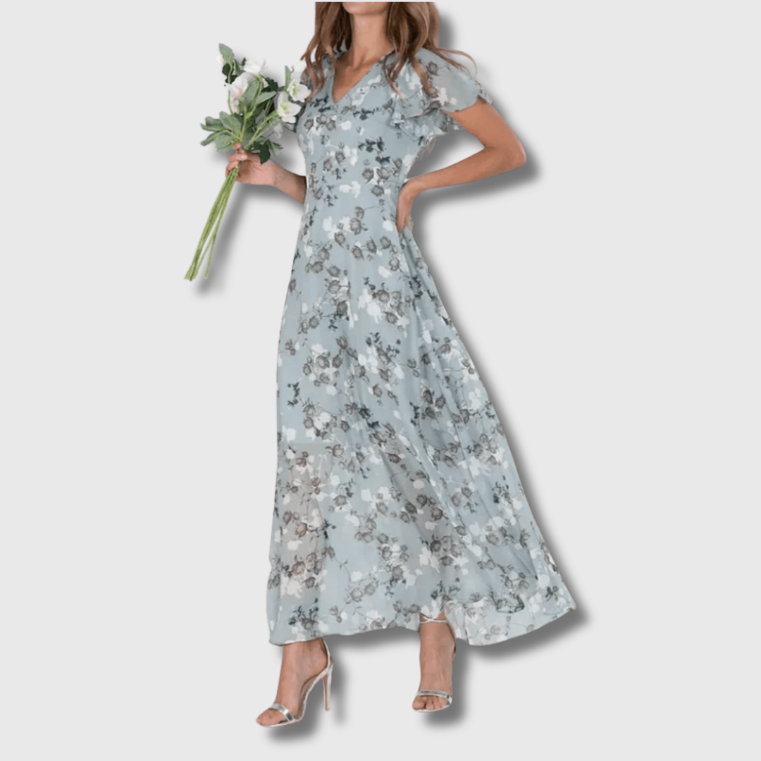 Lia| Maxi-Kleid aus Premium-Stoff – Perfekt für Sommerhochzeiten