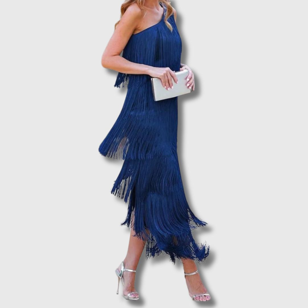 Lauren | Elegantes und raffiniertes Kleid mit Fransen