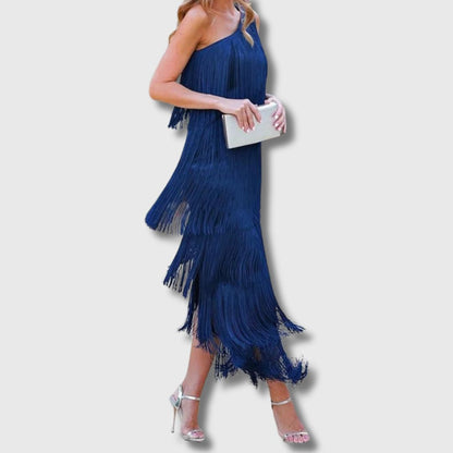 Lauren | Elegantes und raffiniertes Kleid mit Fransen