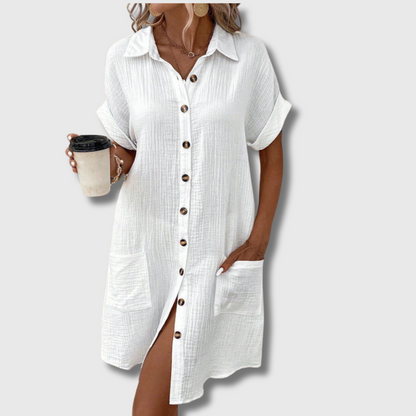 Olivia | Hemdkleid aus Premium-Baumwolle für stilvolle Alltagslooks