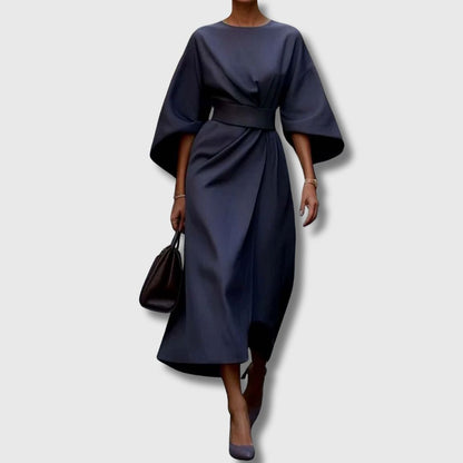 Sonia | Elegantes Kleid mit Laternenärmeln und Gürtel