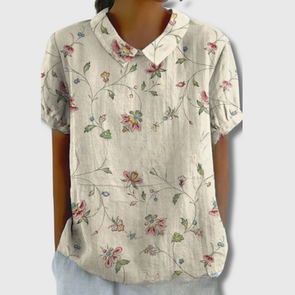 Lily | Vintage-Bluse mit Blumenmuster – Lässiger Stil in Premium-Qualität