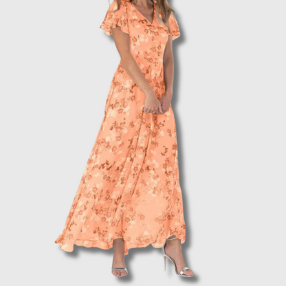 Lia| Maxi-Kleid aus Premium-Stoff – Perfekt für Sommerhochzeiten