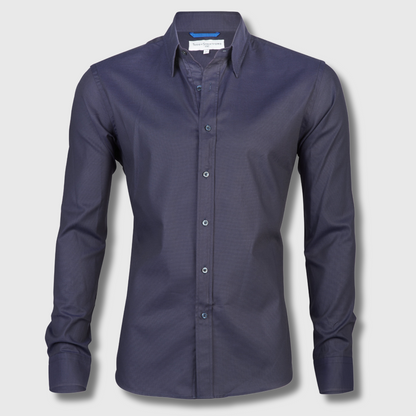 Omar | Herrenhemd mit verdecktem Reißverschluss aus Premium-Baumwolle