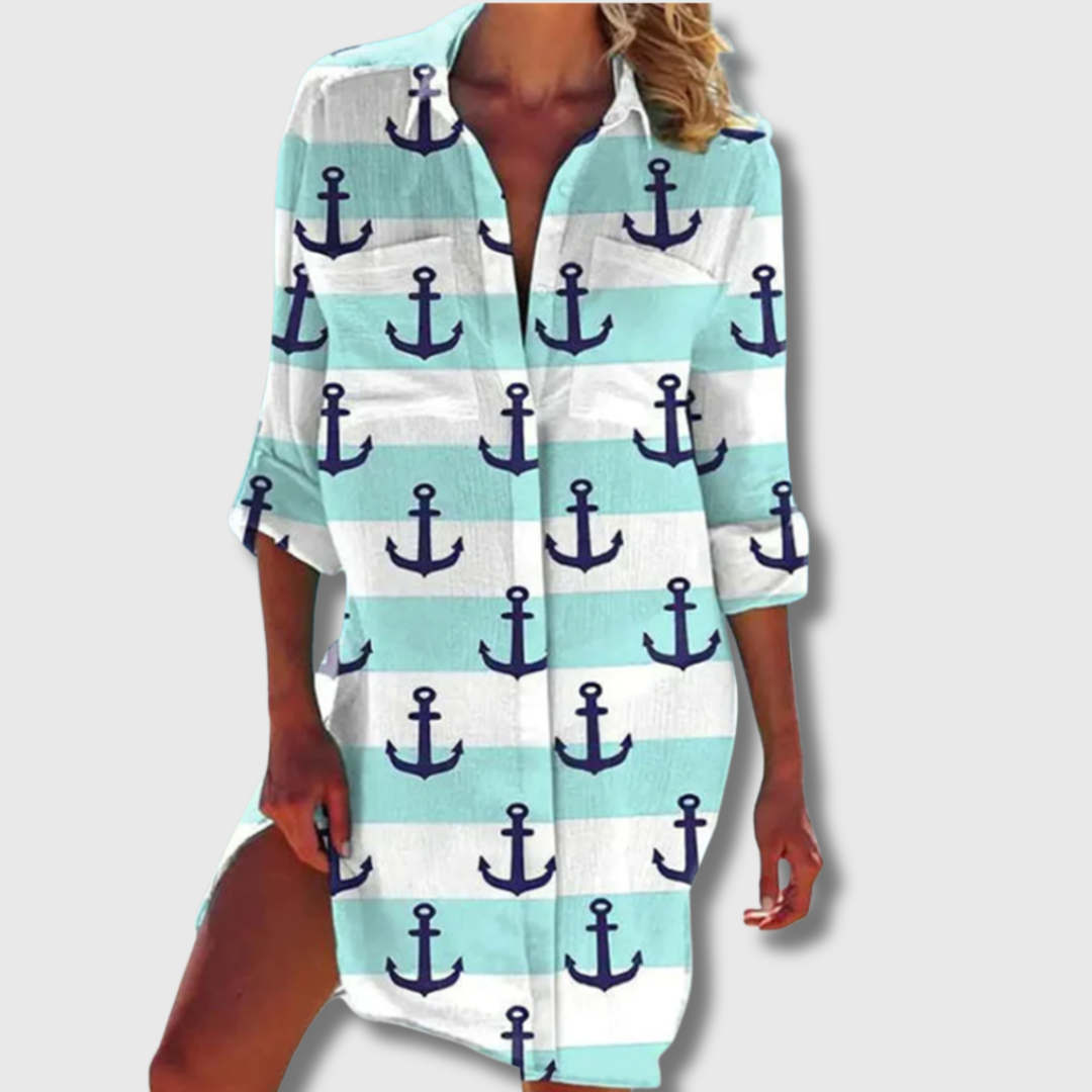 Sandy | Sommerbluse aus atmungsaktivem Material für heiße Tage