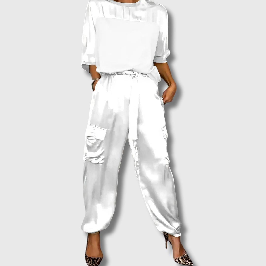 AMELIA | Zweiteiliges Blusen- und Hosenset Cargo Chic