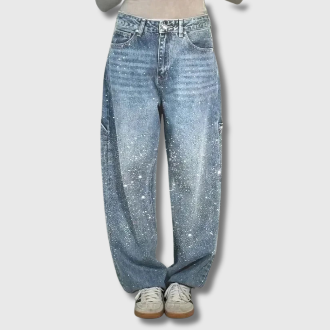 Emma | Jeans mit funkelnden Strasssteinen für einen glamourösen Look