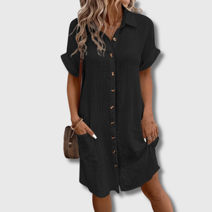 Olivia | Hemdkleid aus Premium-Baumwolle für stilvolle Alltagslooks