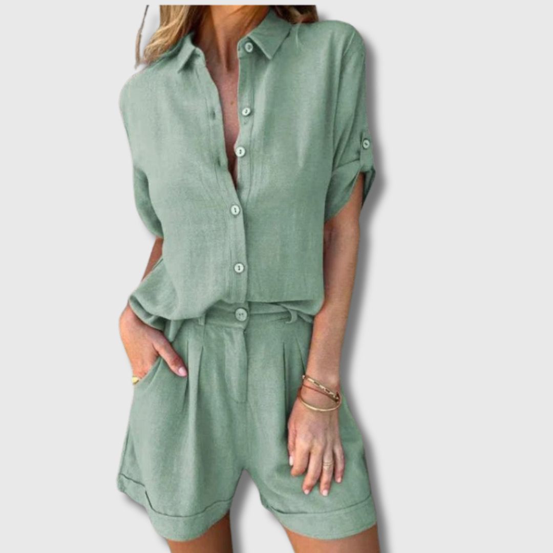 Luna | Leichter Leinen-Zweiteiler für heiße Tage