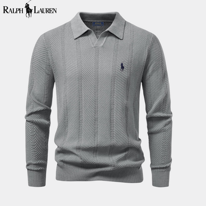 Ralph Lauren™ Long-Sleeve Knitted V-Neck Polo Sweater