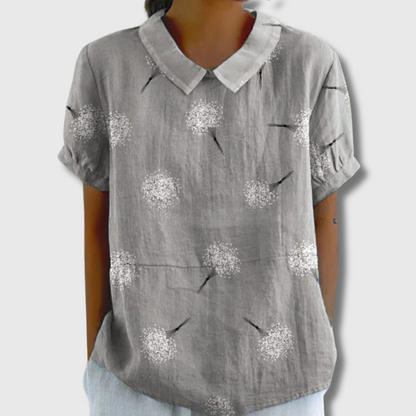 Lily | Vintage-Bluse mit Blumenmuster – Lässiger Stil in Premium-Qualität