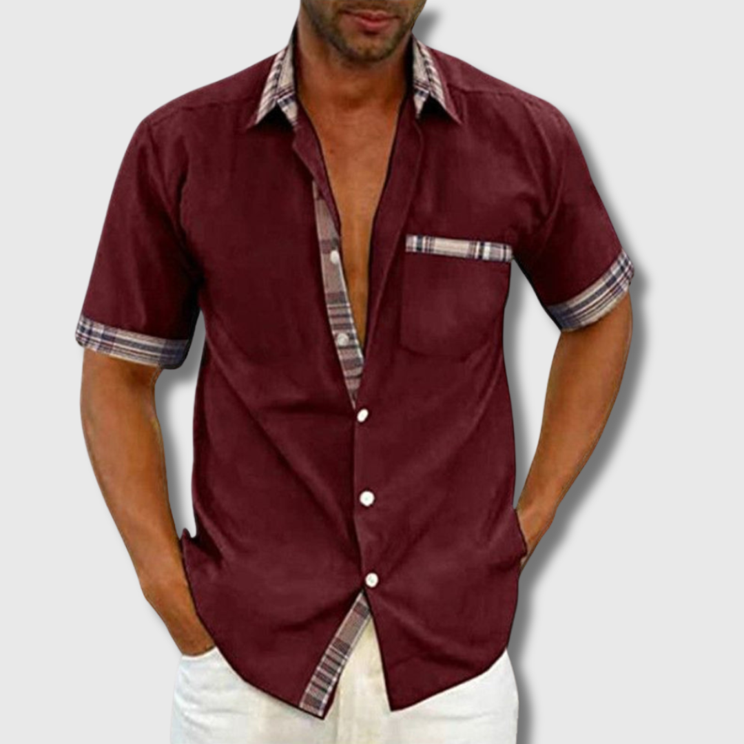 Liam | Kurzarmhemd aus Premium-Baumwolle – Stilvoller Komfort für jeden Tag