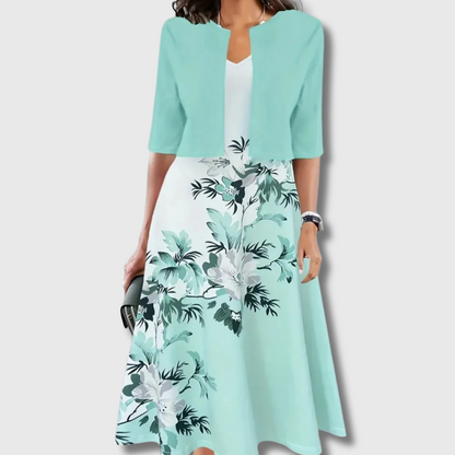 Nina| Abito blazer midi in lino premium per un'eleganza estiva