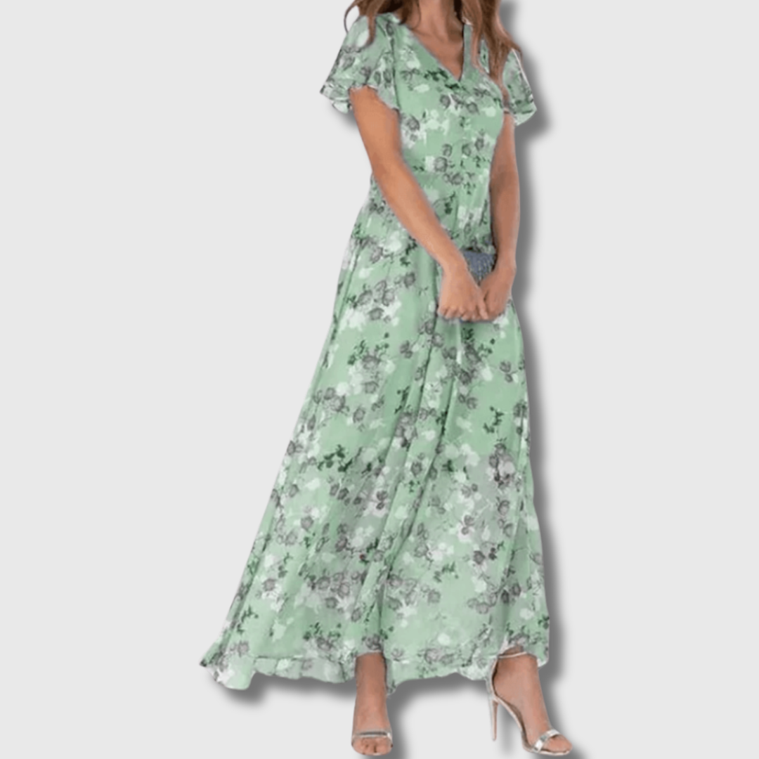 Lia| Maxi-Kleid aus Premium-Stoff – Perfekt für Sommerhochzeiten