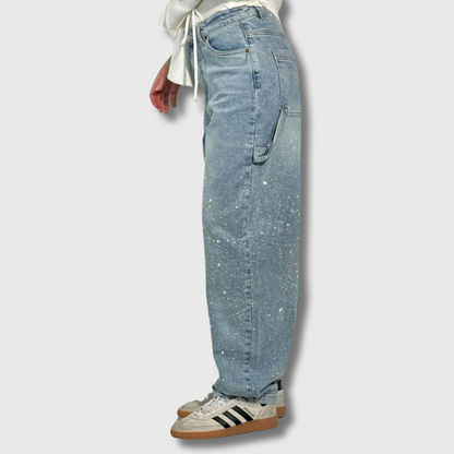 Emma | Jeans mit funkelnden Strasssteinen für einen glamourösen Look