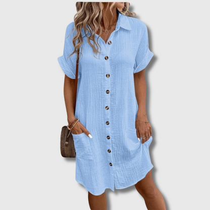 Olivia | Hemdkleid aus Premium-Baumwolle für stilvolle Alltagslooks