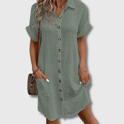 Olivia | Hemdkleid aus Premium-Baumwolle für stilvolle Alltagslooks
