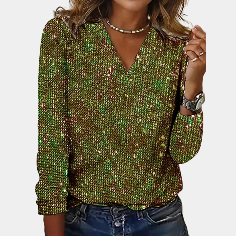 Amelia | Elegantes Glitzer-Longsleeve