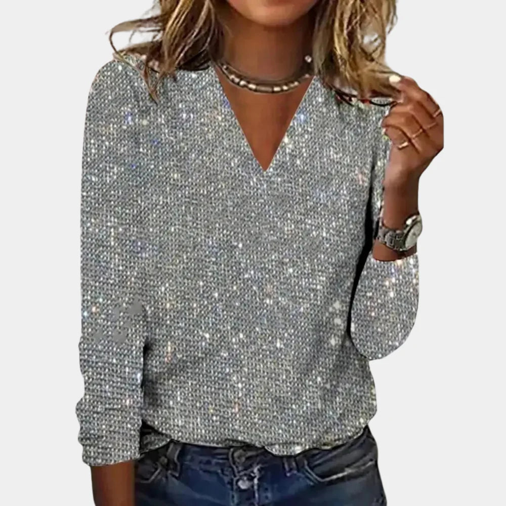Amelia | Elegantes Glitzer-Longsleeve