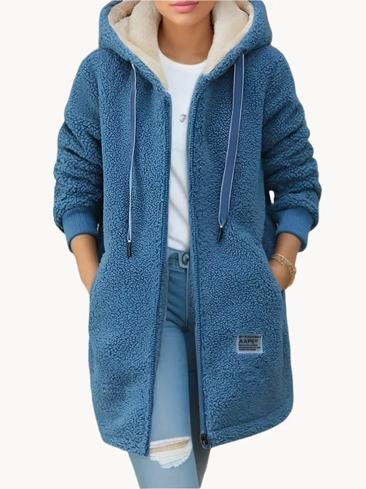 Cathleen | Warmer Fleece-Mantel in Premium-Qualität