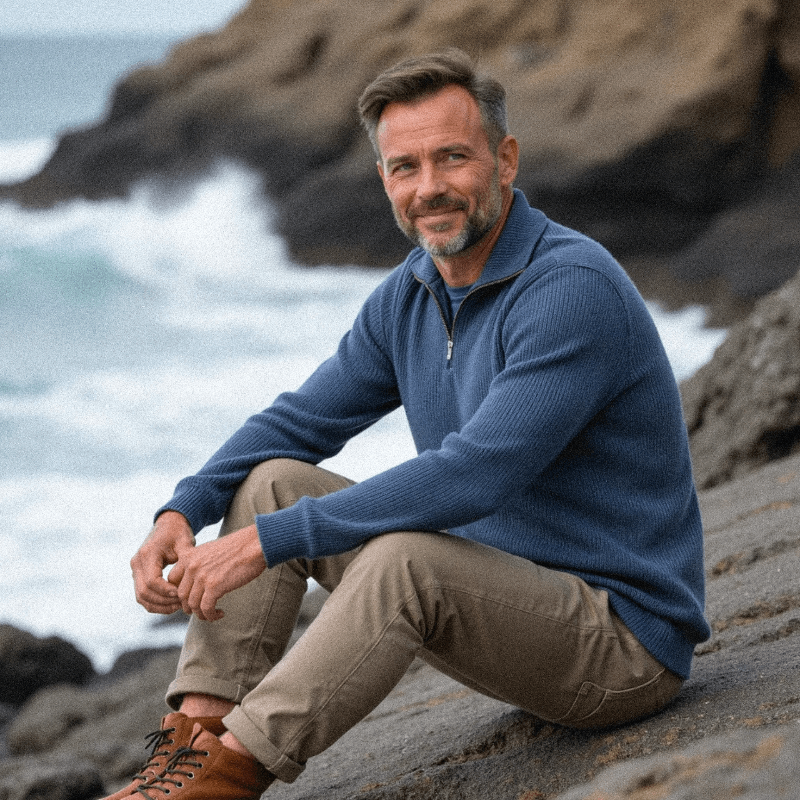 Finn | Premium-Strickpullover mit Reißverschluss